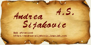 Andrea Šijaković vizit kartica